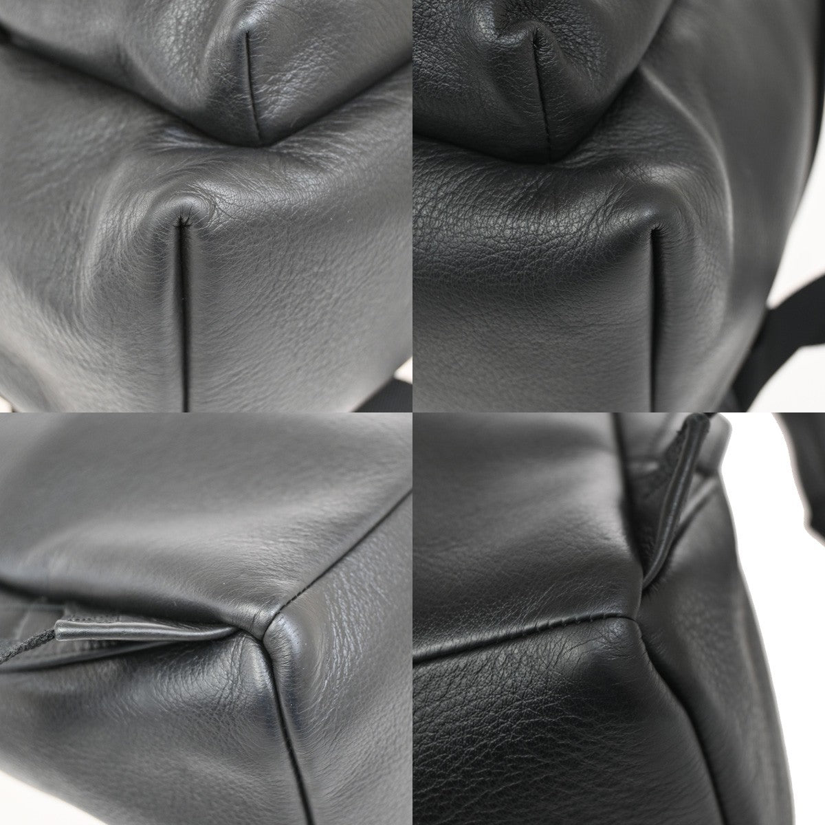 BALENCIAGA Logo Everyday Backpack Bag Leather Black SHW Italy 50RL527