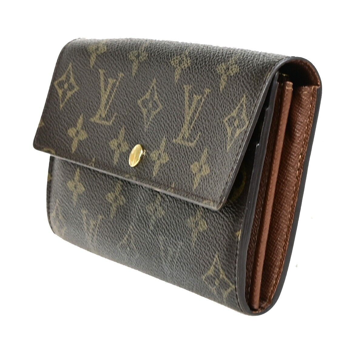 LOUIS VUITTON Logo Portefeuille Sarah Long Wallet Monogram Brown M61734 05EB463