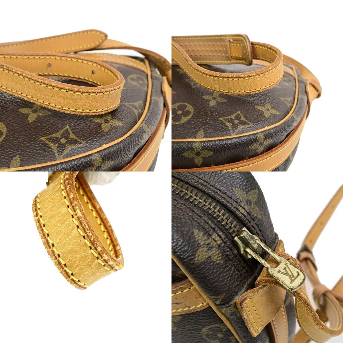 LOUIS VUITTON Jeune Fille MM Shoulder Bag Monogram Leather Brown  M51226 32ED038