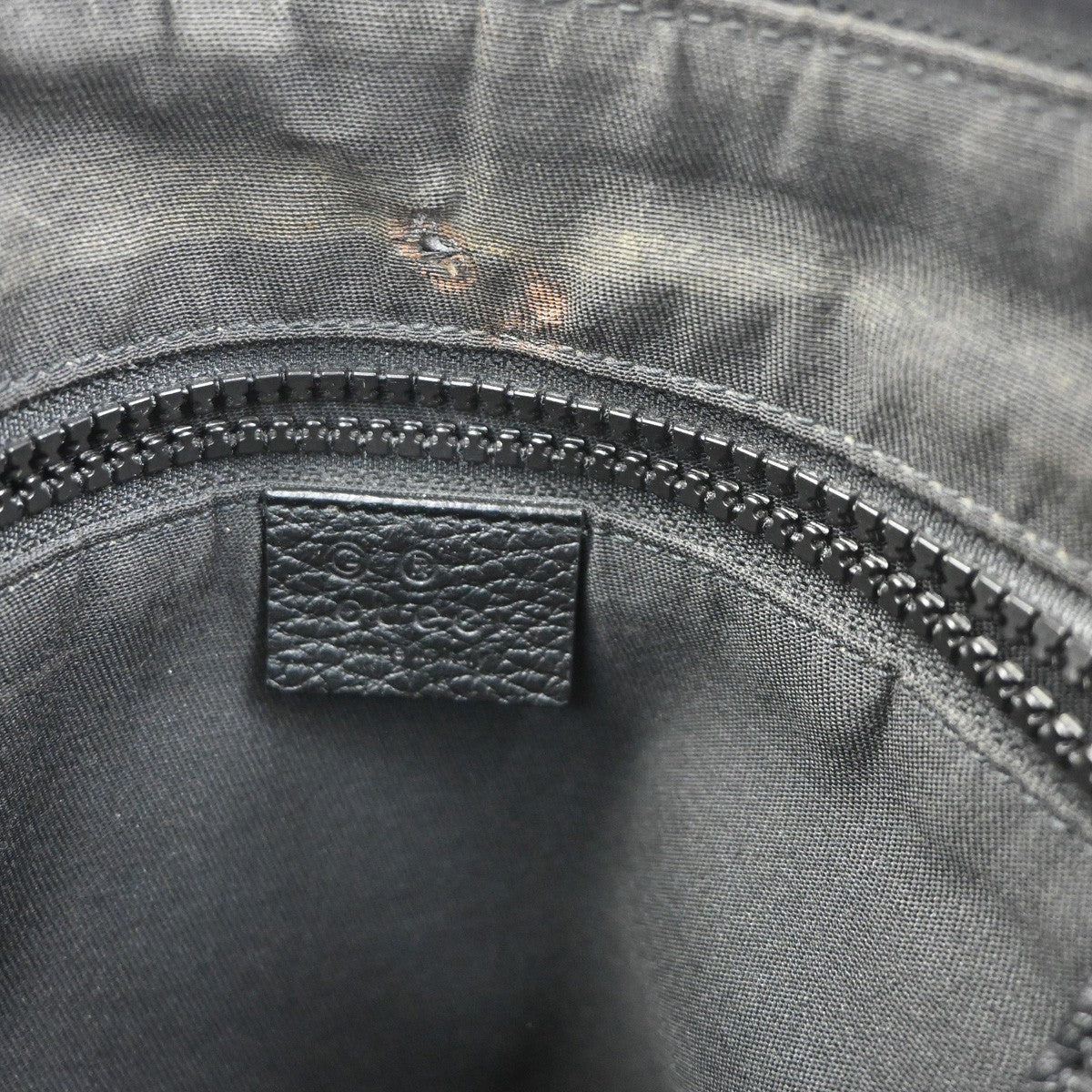 GUCCI  Logo GG Pattern Shoulder Bag Canvas Leather Black SHW Italy 62CA784