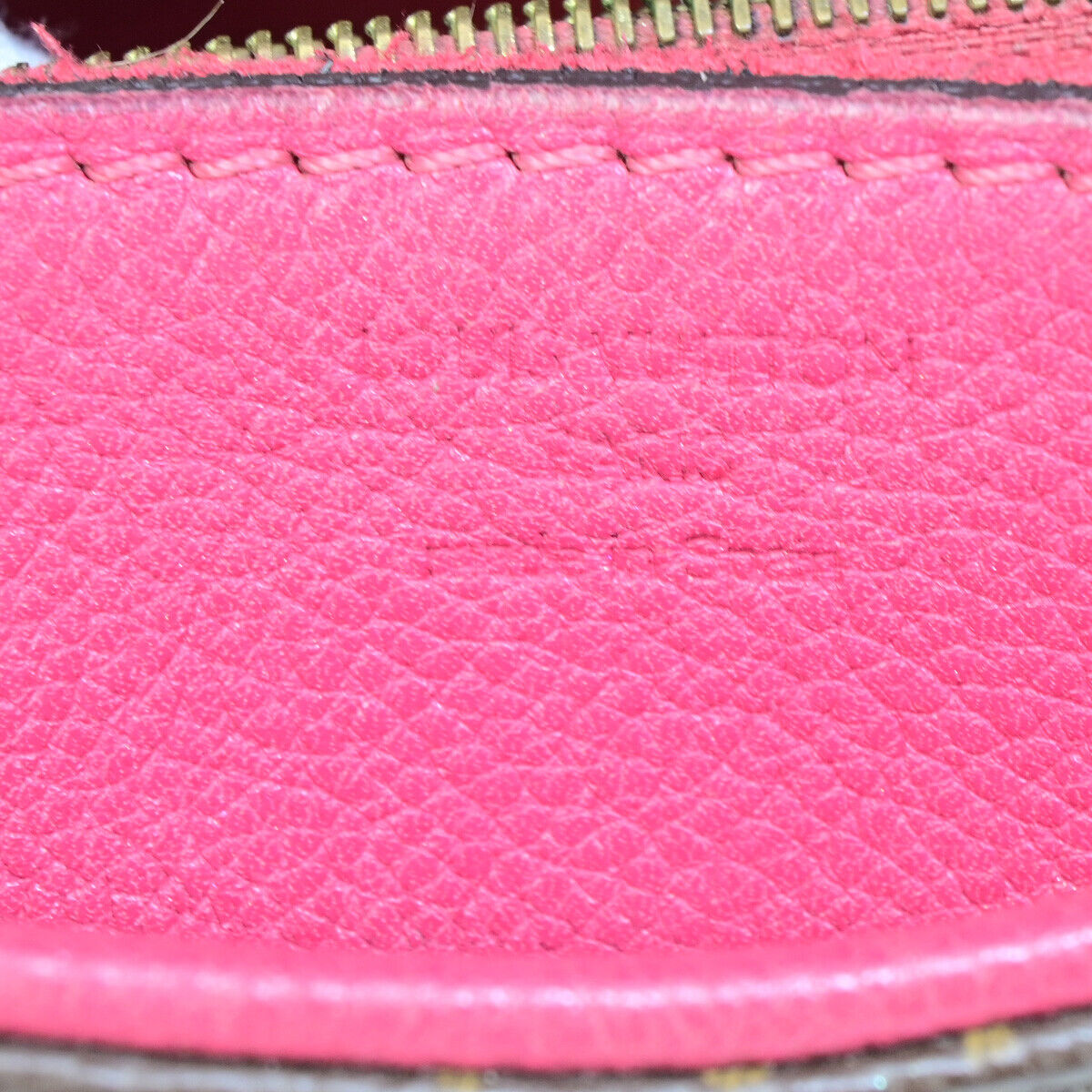 LOUIS VUITTON Pallas Chain Shoulder Bag Monogram Leather Cerise M41201 70YF618