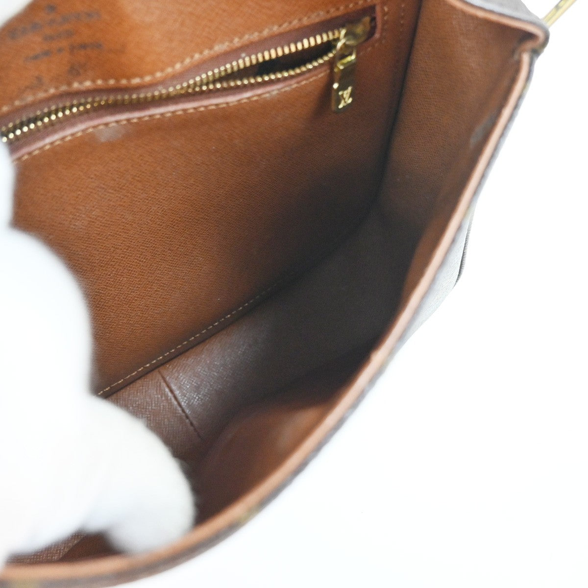 LOUIS VUITTON Saint Cloud GM Shoulder Bag Monogram Leather Brown M51242 86SA034