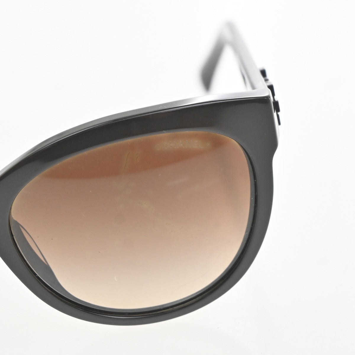 CHANEL CC Logo Sunglasses Eye Were Plastic Metal Brown Italy 5315-A 62RL992