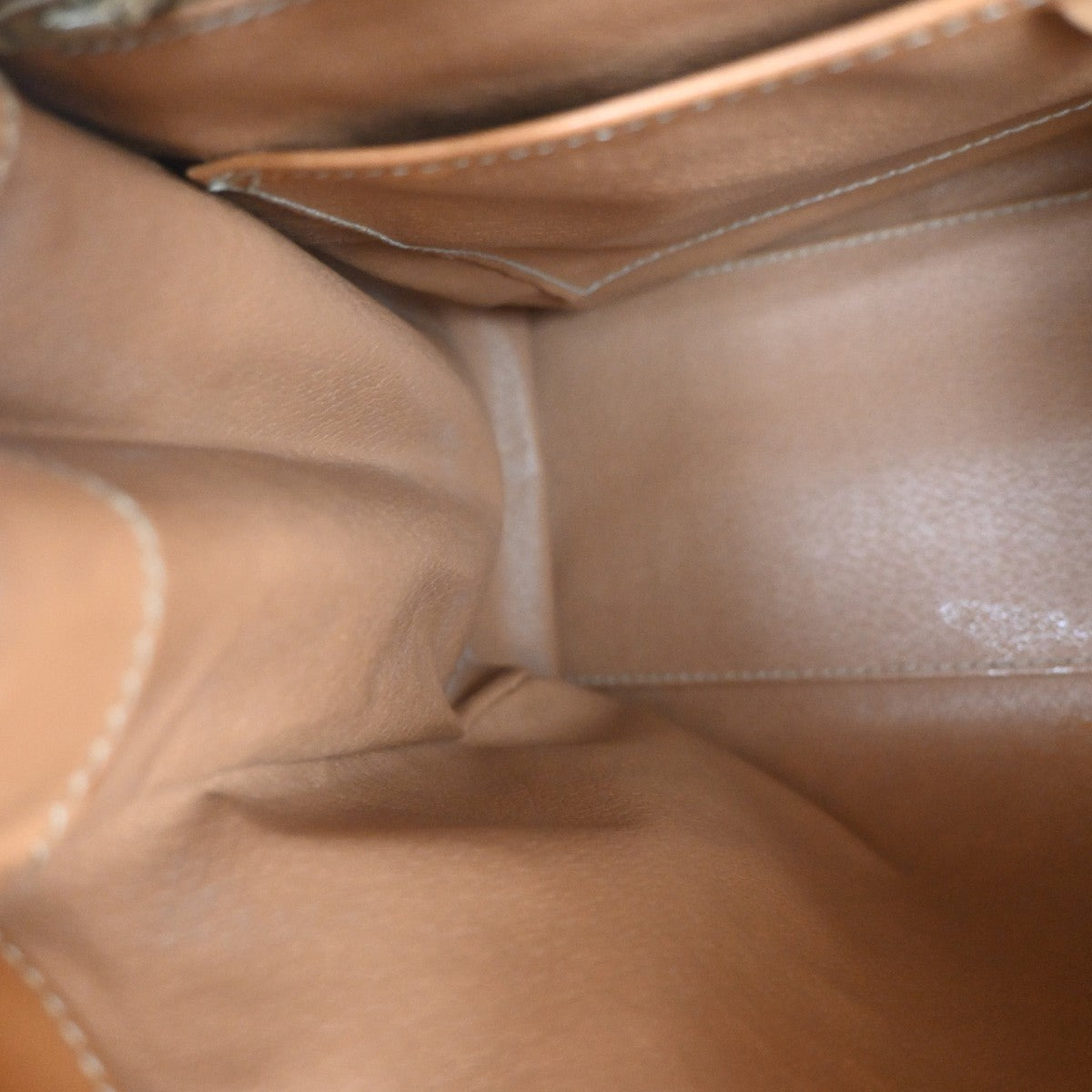 CELINE Logo Macadam Pattern Flap Hand Bag PVC Leather Brown GHW Italy 38MA206