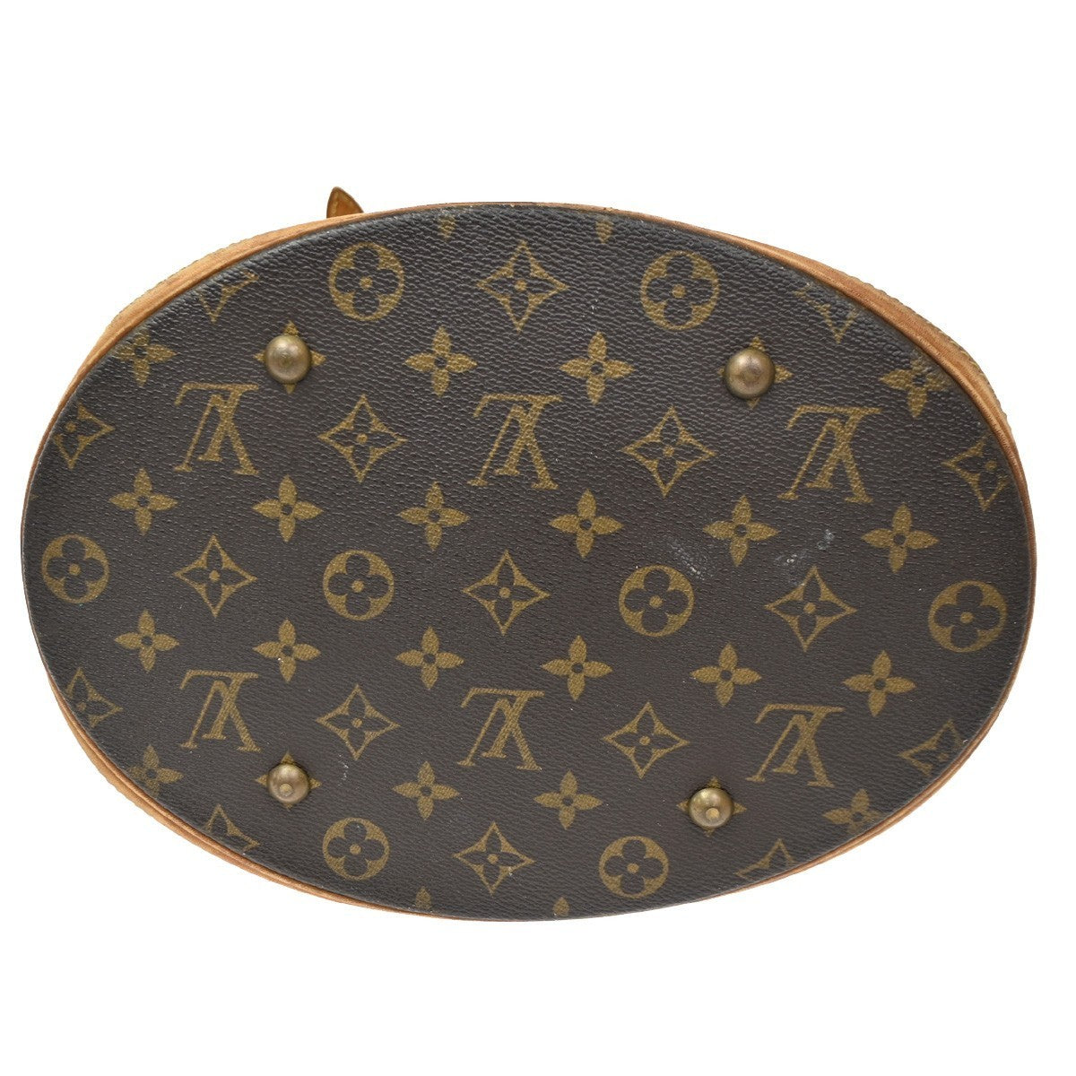 LOUIS VUITTON BUCKET GM Shoulder Tote Bag Monogram Leather Brown  M42236 69CA626