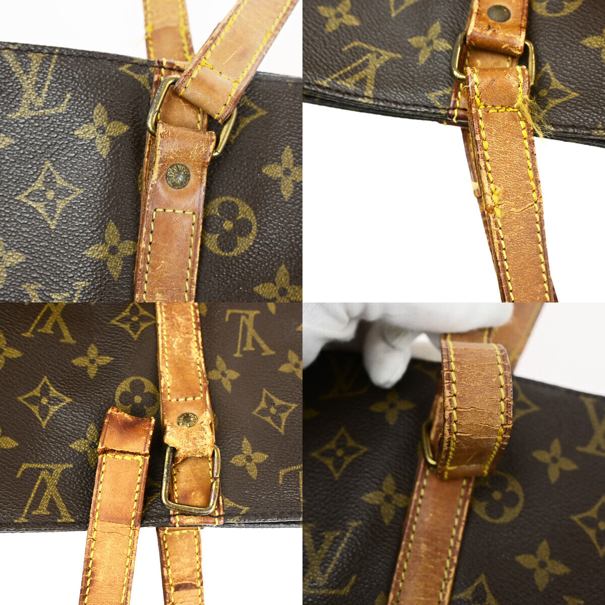 LOUIS VUITTON Sac Shopping GM Shoulder Tote Bag Monogram Leather M51110 69YG522