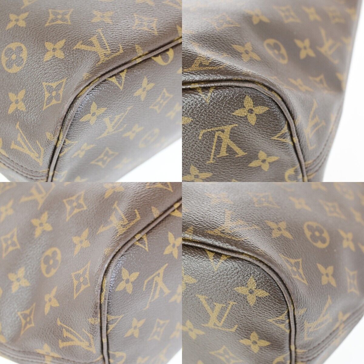 LOUIS VUITTON Neverfull MM Shoulder Tote Bag Monogram Leather BN M40996 607SJ445