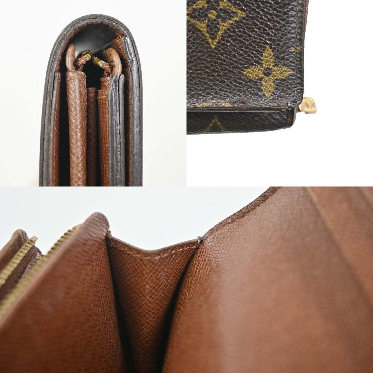 12.Live LOUIS VUITTON Portefeuille Tresor Bifold Wallet Monogram M61736 05KC305