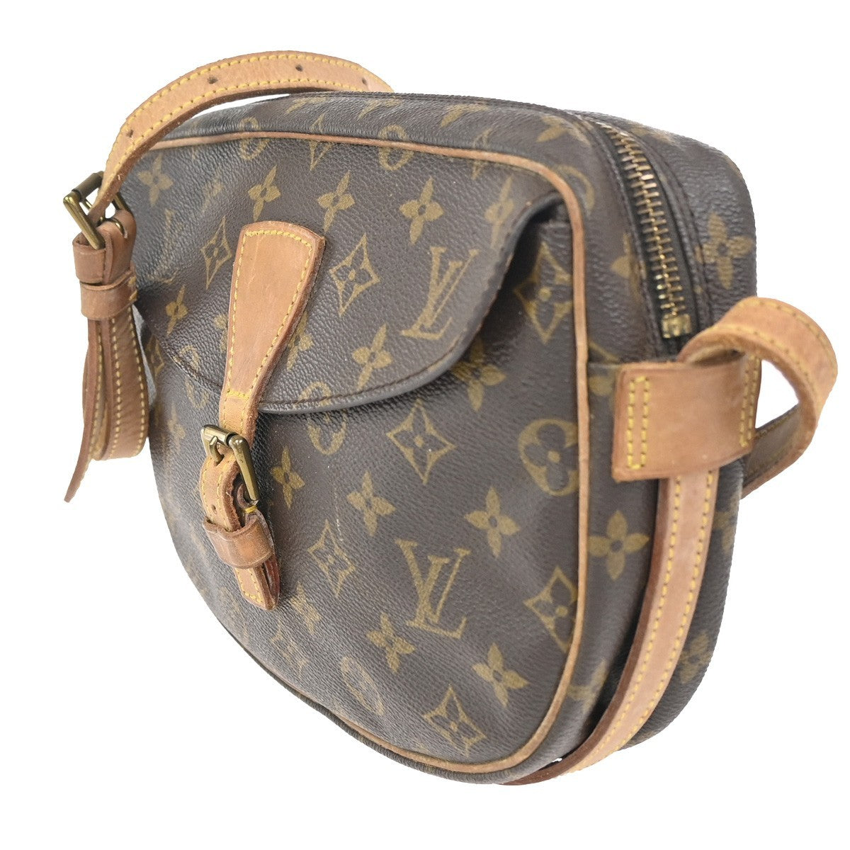 LOUIS VUITTON Jeune Fille MM Shoulder Bag Monogram Leather Brown M51226 39KC732