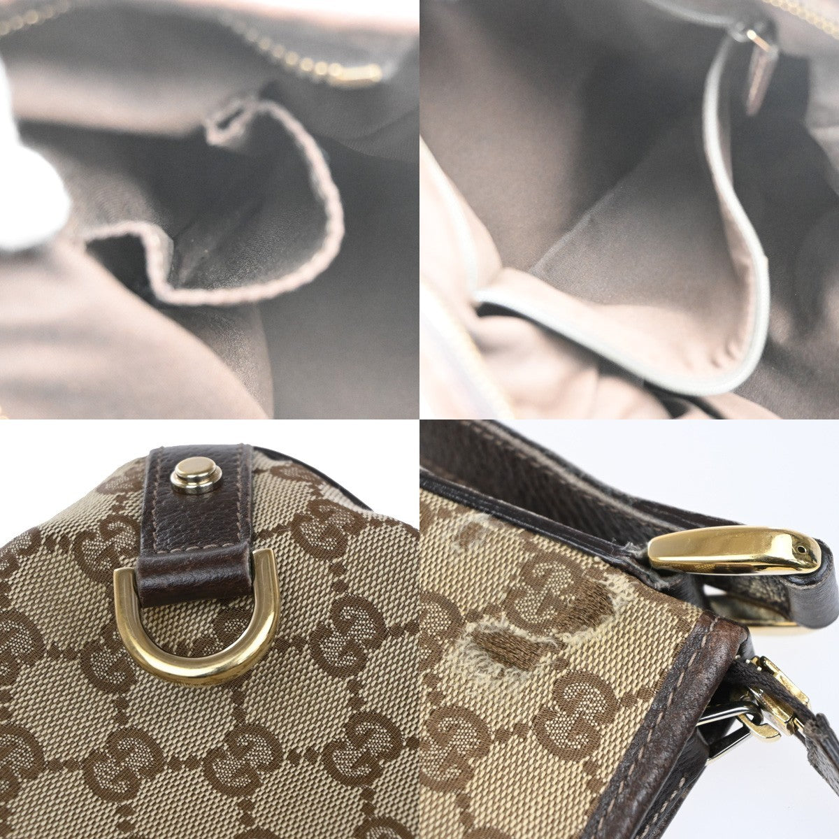 GUCCI Logo Abbey GG Pattern Shoulder Bag Canvas Leather BN BE GHW Italy 05MA666