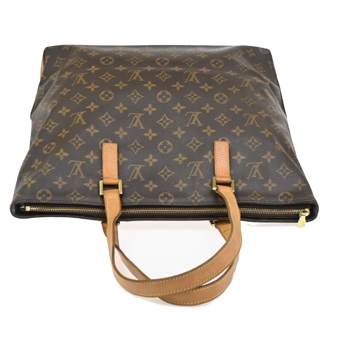 LOUIS VUITTON Cabas Mezzo Shoulder Bag Monogram Leather Brown M51151 84YJ058