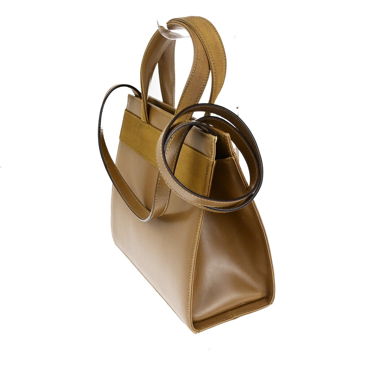 SALVATORE FERRAGAMO Vara 2Way Shoulder Hand Bag Canvas Leather Brown GHW 38YG594