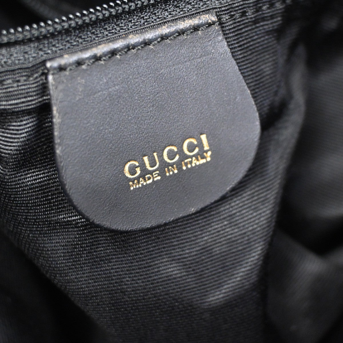 GUCCI Logo Bamboo 2Way Shoulder Hand Bag Suede Leather Black GHW Italy 38ZA308