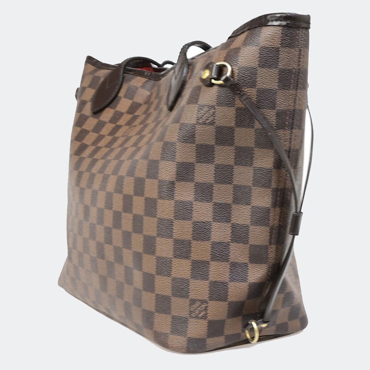 LOUIS VUITTON Neverfull MM Shoulder Tote Bag Damier Leather Brown N51105 90EB850