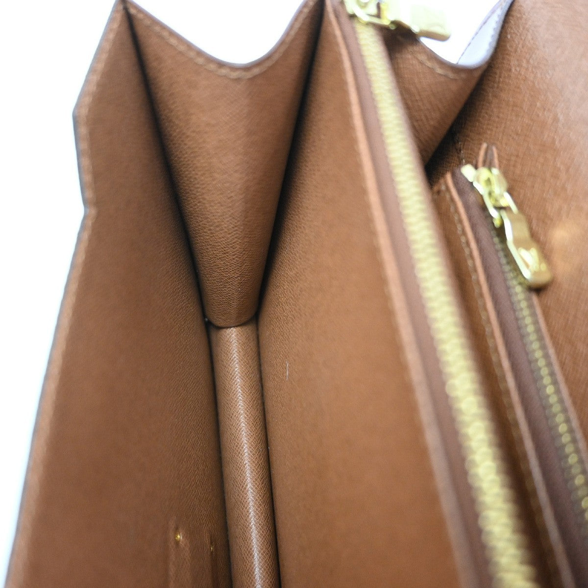 LOUIS VUITTON Concorde Hand Bag Monogram Leather Brown France M51190 90KB989
