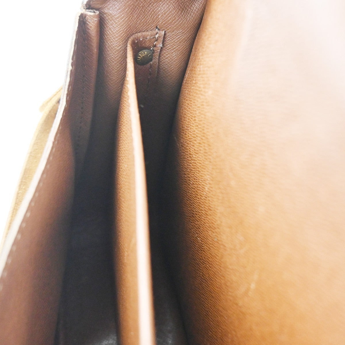LOUIS VUITTON Cartouchiere MM Shoulder Bag Monogram Leather Brown M51253 39CA709