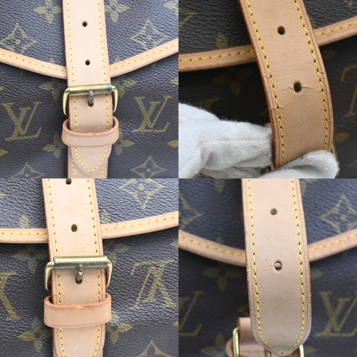 LOUIS VUITTON Saumur 35 Shoulder Bag Monogram Leather BN France M42254 29KD041
