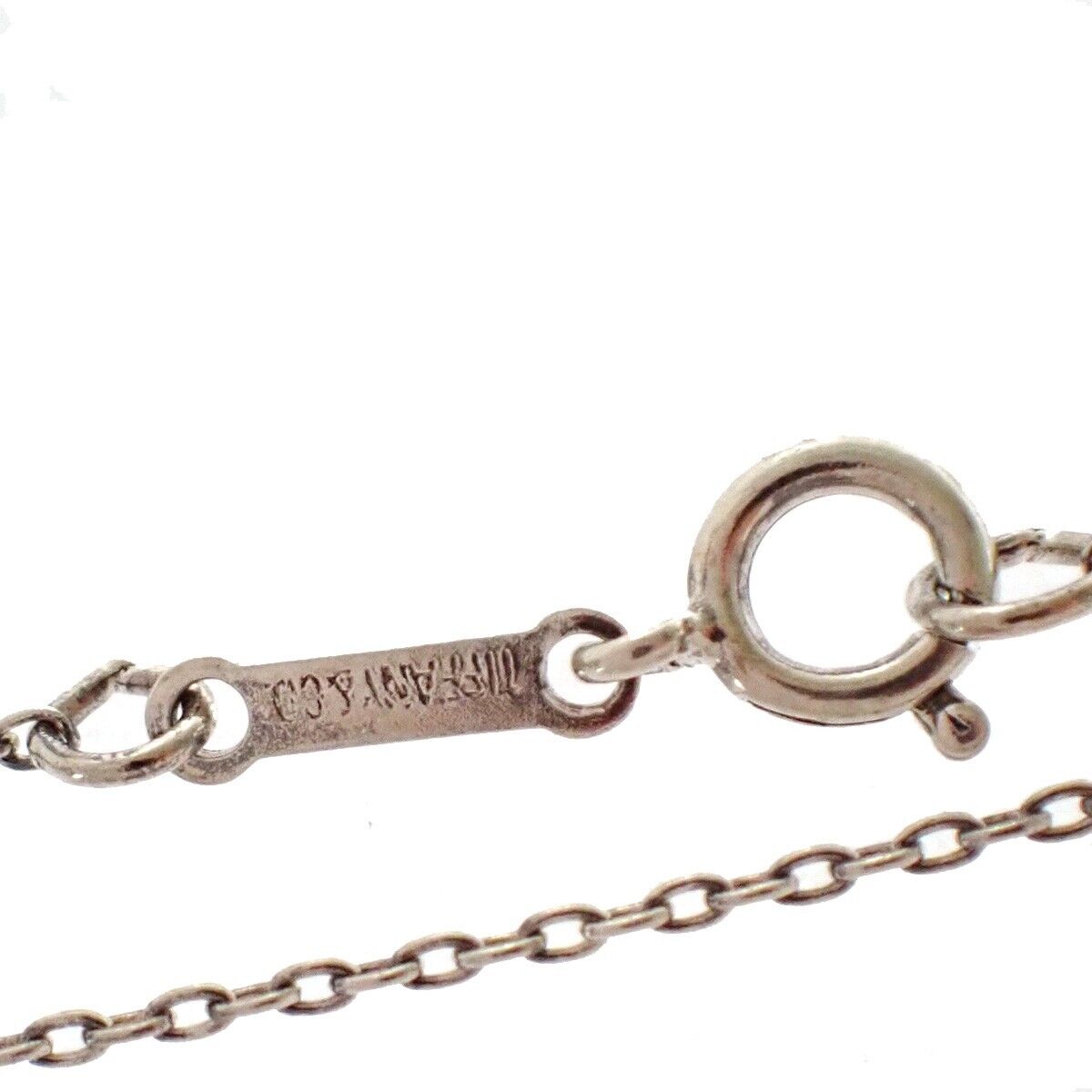 TIFFANY & CO. Open Heart 16mm Elsa Peretti Chain Necklace Silver 925 09MZ887
