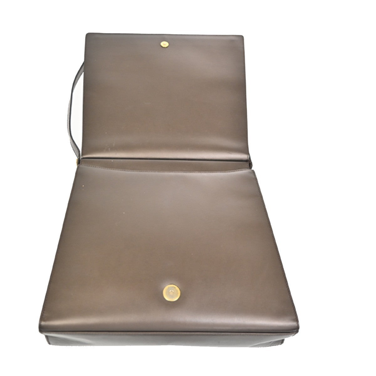 GUCCI Logo Shoulder Hand Bag Leather 001 2058 Brown GHW Italy 62YH897