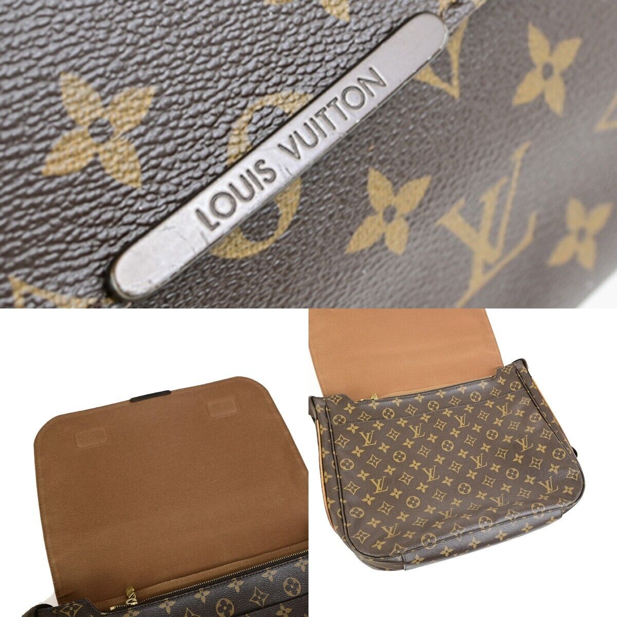 LOUIS VUITTON Messenger MM Bobour Shoulder Bag Monogram Leather M97038 660RK855