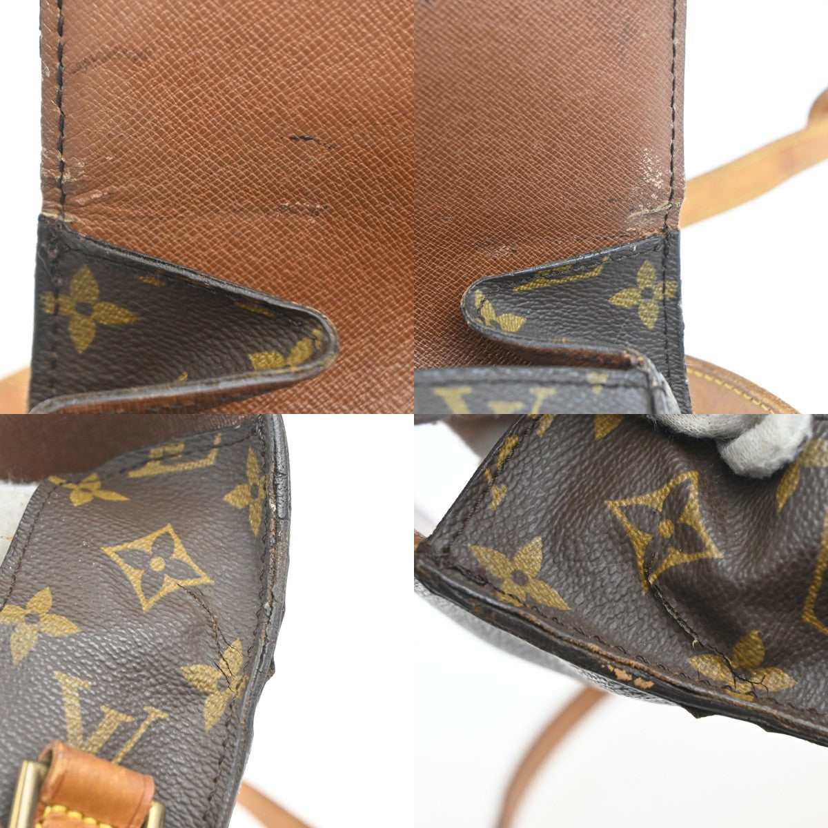 LOUIS VUITTON Saint Cloud GM Shoulder Bag Monogram Leather Brown M51242 33MA507