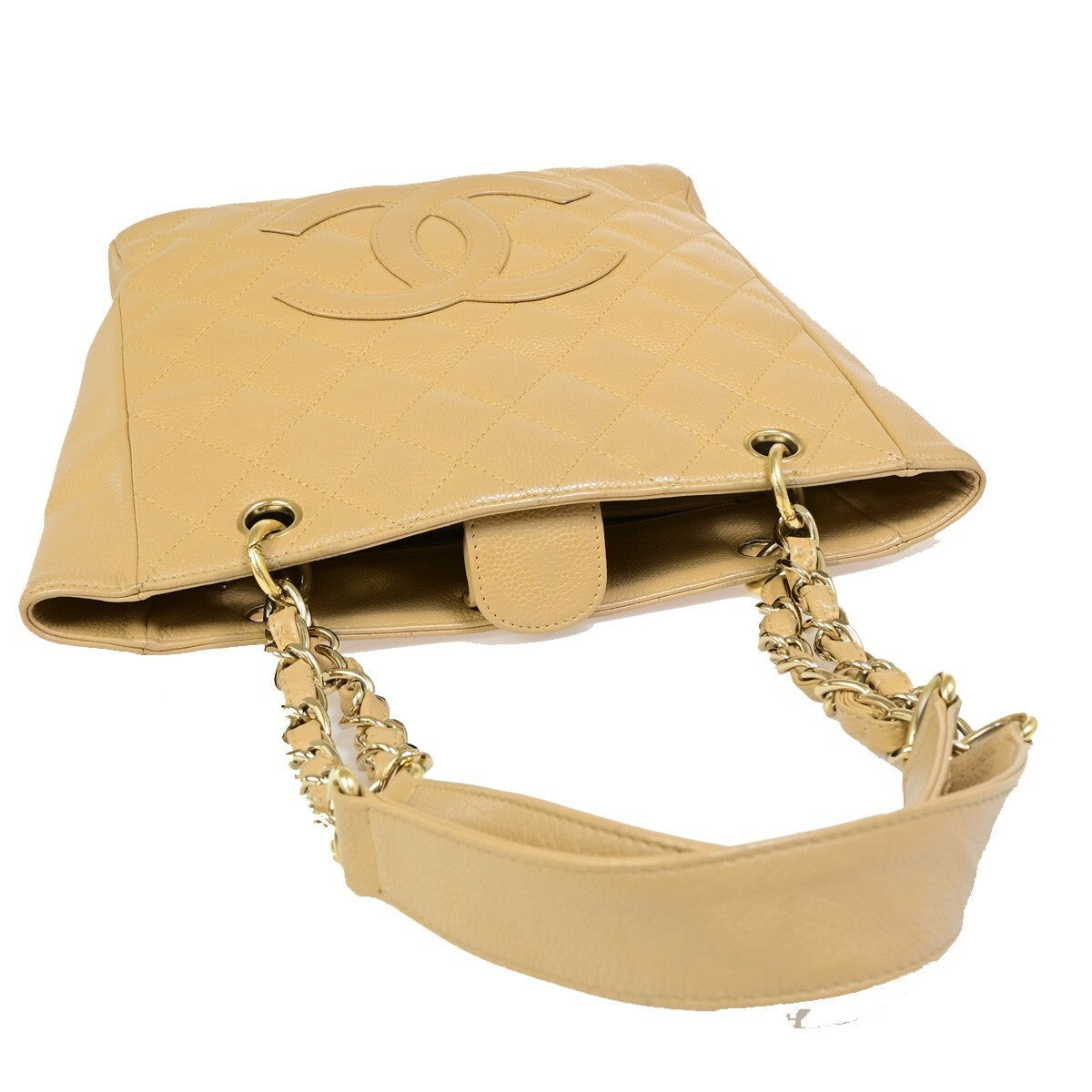 CHANEL CC Matelasse PST Chain Shoulder Bag Grained Calfskin Leather BE 629RK258