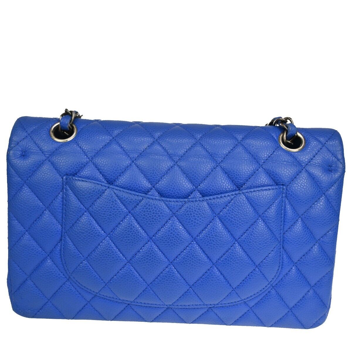CHANEL CC Matelasse 25 Double Flap Chain Shoulder Bag Cavia Leather BE 990RJ356