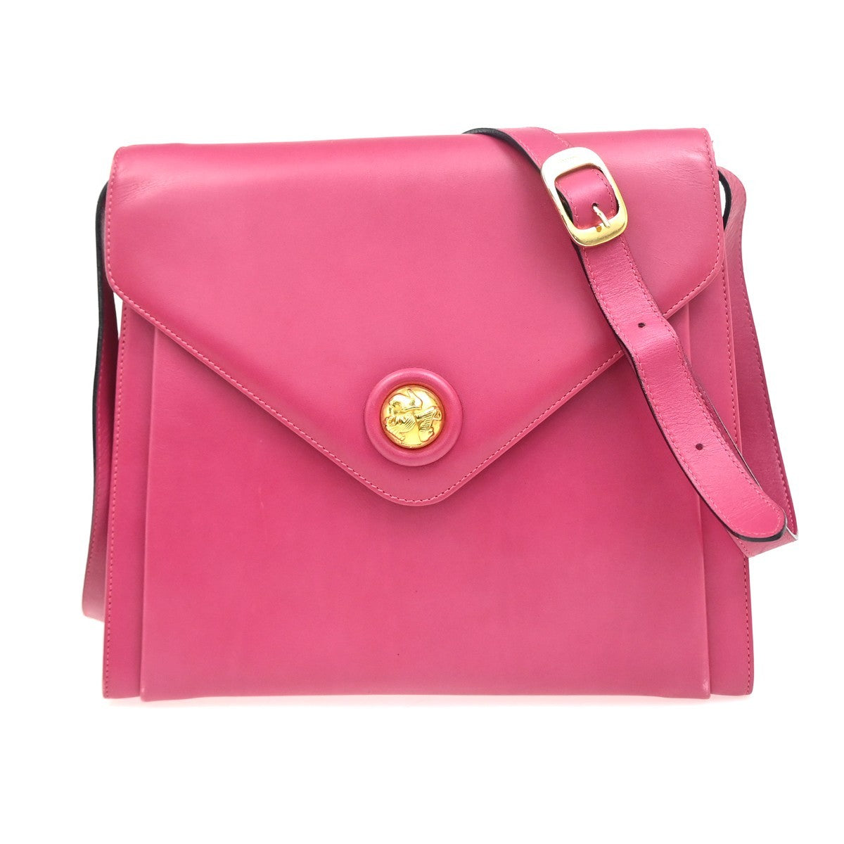 SALVATORE FERRAGAMO Crossbody Shoulder Bag Leather GHW Pink Italy 63ZA114