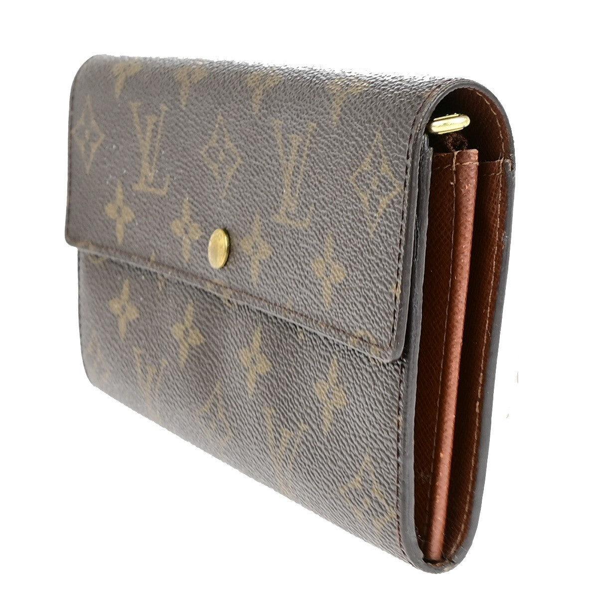 LOUIS VUITTON Porte Monnaie Credit Bifold Wallet Monogram Leather M61725 62KP133