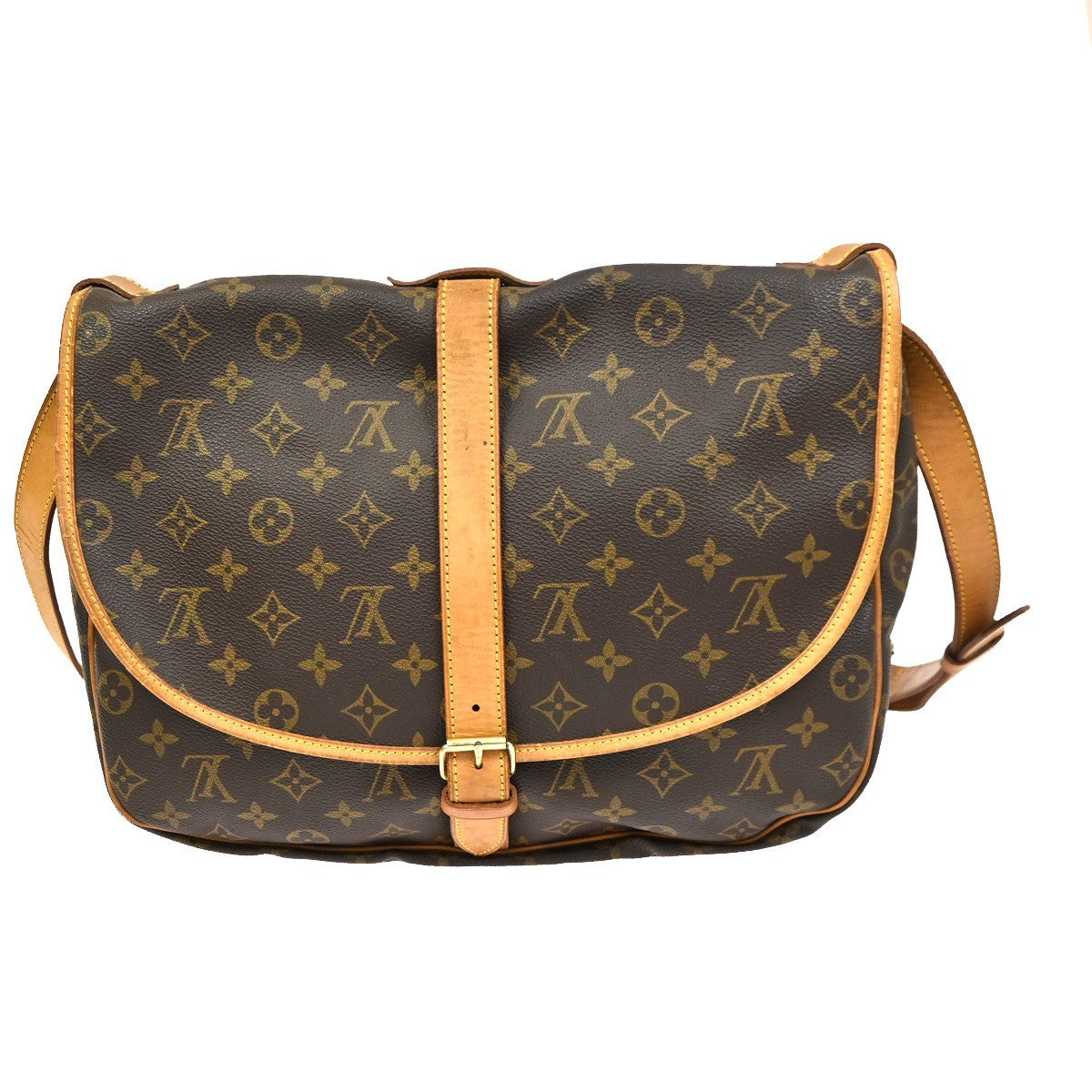 LOUIS VUITTON Saumur 35 Shoulder Bag Monogram Leather BN France M42254 82CA954