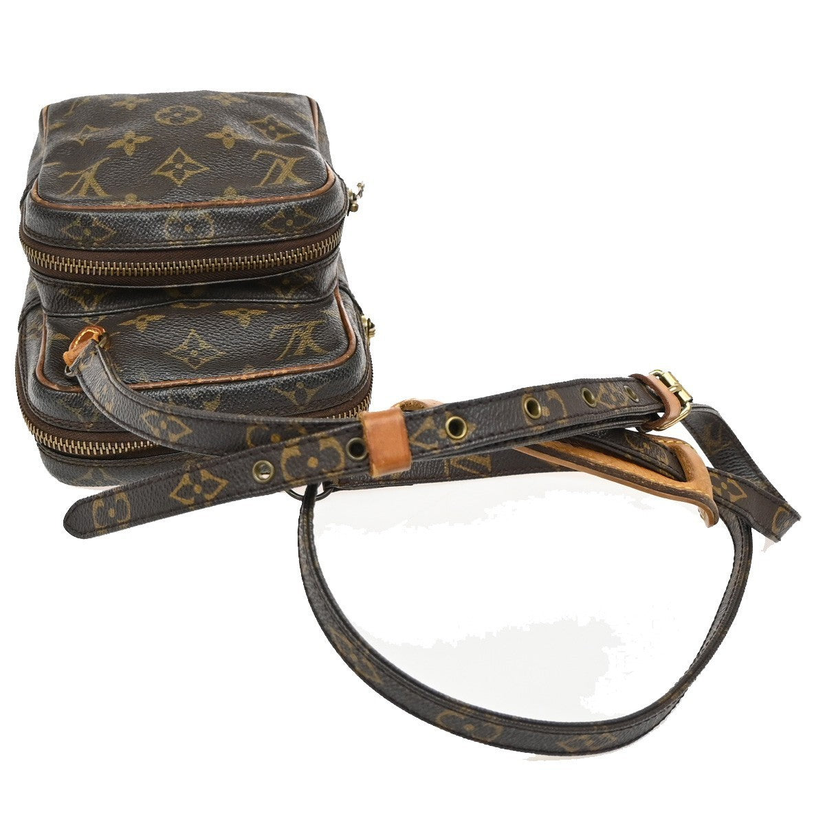 LOUIS VUITTON Mini Amazon Shoulder Bag Monogram Leather Brown M45238 62KP165