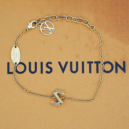 LOUIS VUITTON LV & ME S Chain Bracelet Gold-Plated Italy M67176 64YG574
