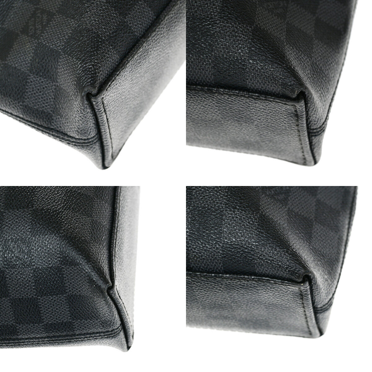 LOUIS VUITTON PDJ Hand Bag Damier Graphite Leather Black France N48224 18YE882