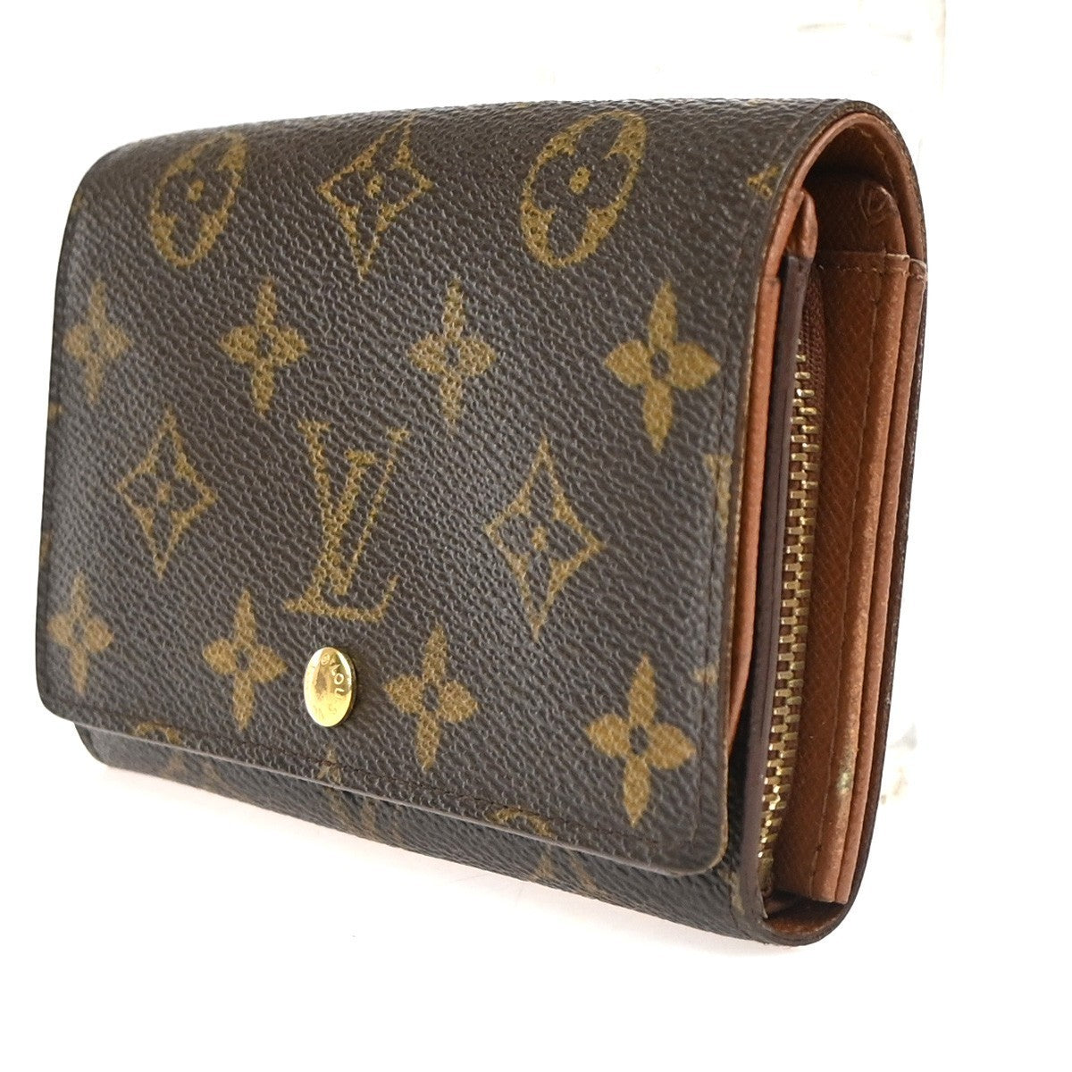 LOUIS VUITTON Porte Monnaie Billets Tresor Wallet Monogram Brown M61730 01KC302