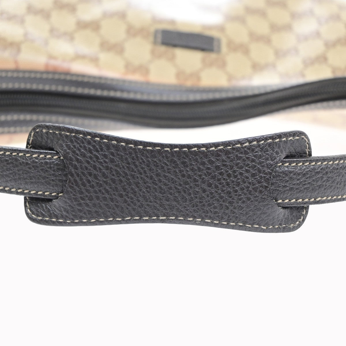 GUCCI Logo GG Crystal Sherry Shoulder Bag PVC Leather Brown GHW Italy 87MA714