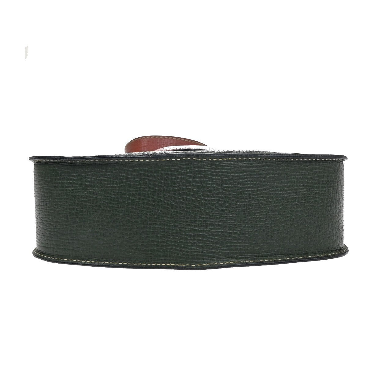LOEWE Logo Barcelona Bicolor Shoulder Bag Leather Green Brown Italy 87KC777