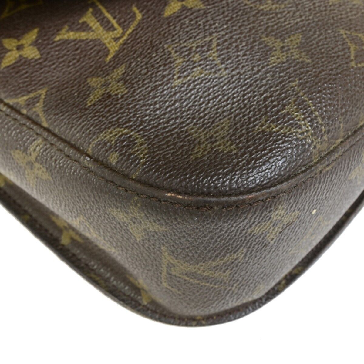 LOUIS VUITTON Saint Cloud GM Shoulder Bag Monogram Leather Brown M51242 63EB718