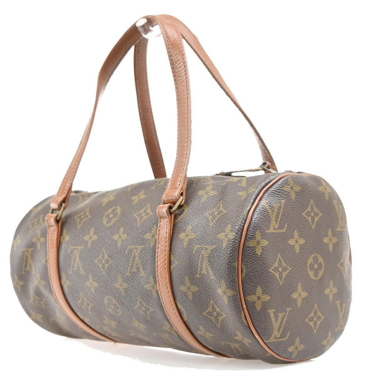 LOUIS VUITTON Logo PAPILLON 30 Hand Bag Monogram Leather Brown M51365 62MA486