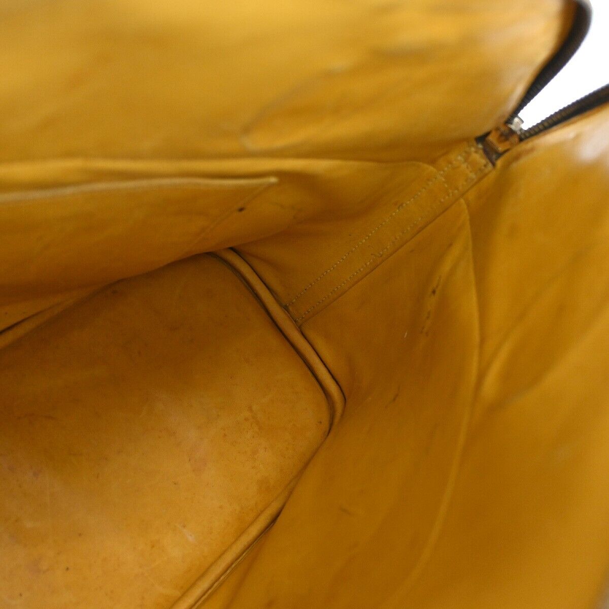 HERMES Bolide 37 2Way Shoulder Hand Bag Epsom Leather Black Yellow 310RC624