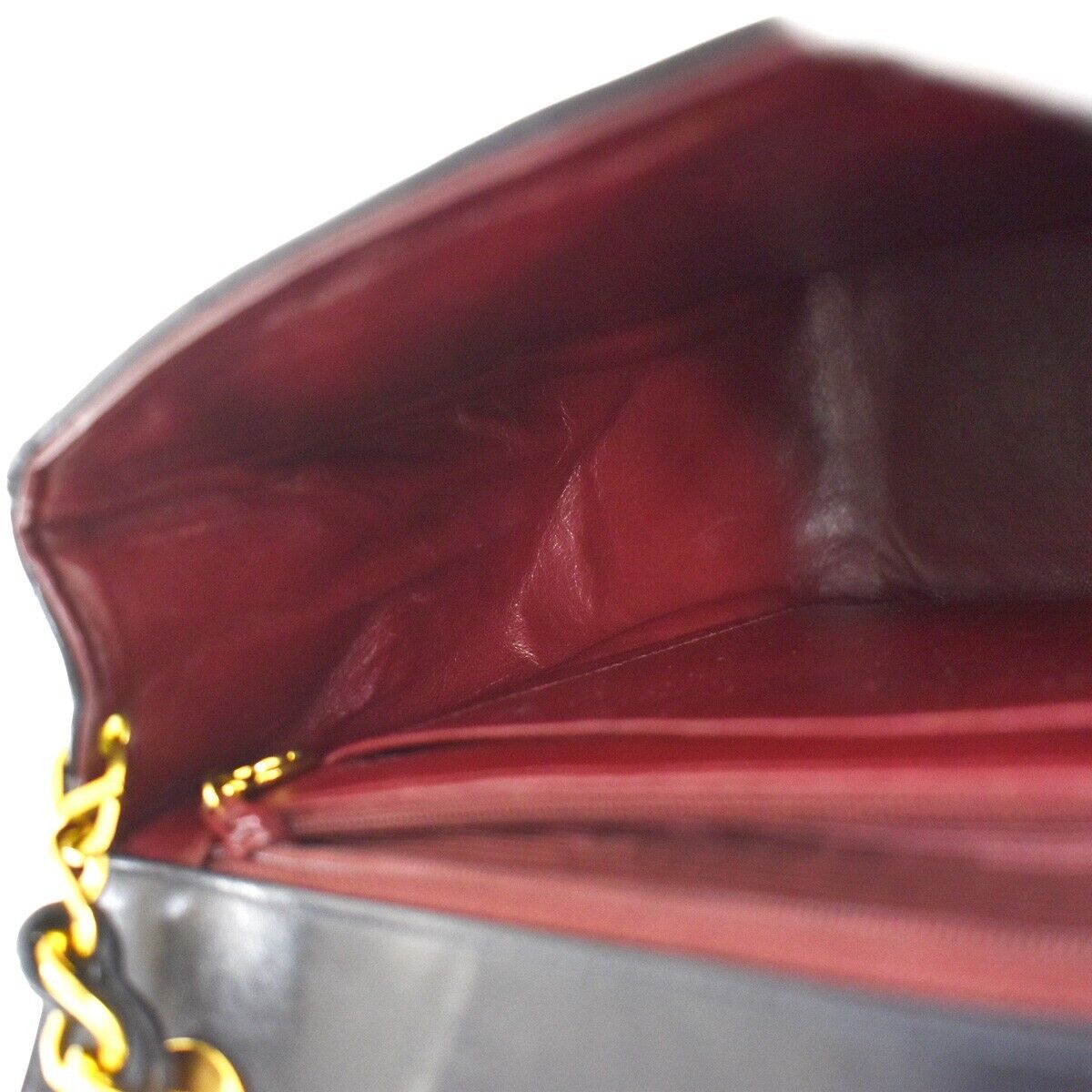 CHANEL CC Logo Matelasse 25 Chain Shoulder Bag Leather Blue GHW Vintage 850RJ158