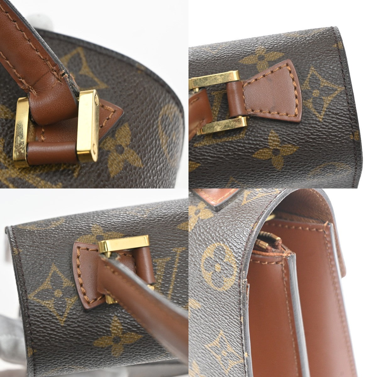 LOUIS VUITTON Concorde Hand Bag Monogram Leather Brown France M51190 88CA976