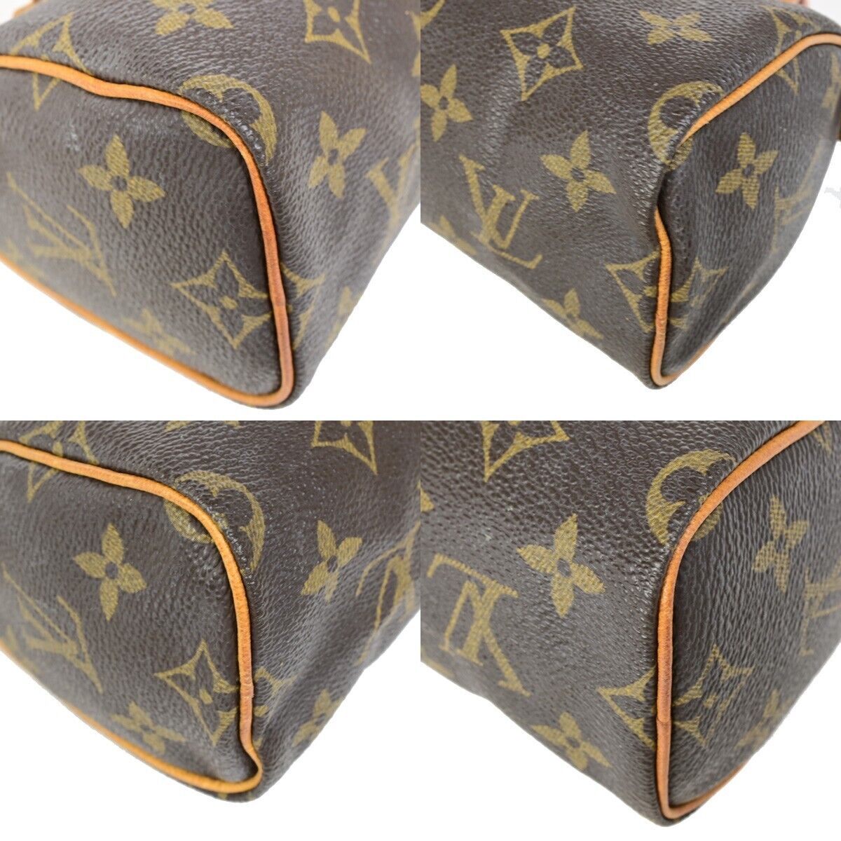 LOUIS VUITTON Mini Speedy Hand Bag Monogram Leather Brown M41534 10EB716