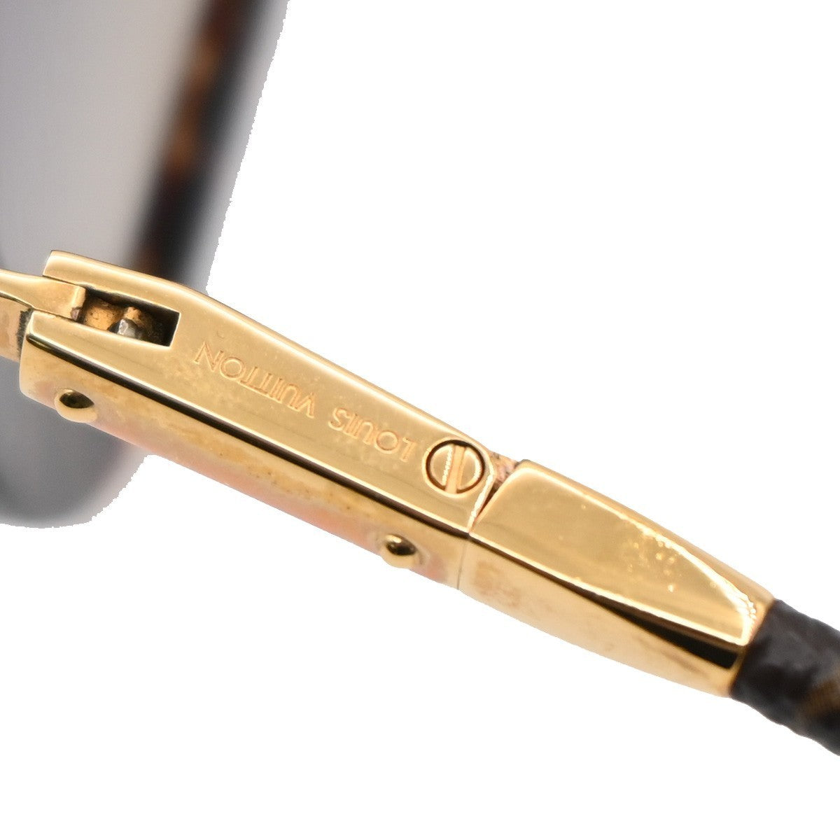 LOUIS VUITTON Charlotte SunGlasses Eye Wear Metal Plastic Gold BN Z0629E 37RL593