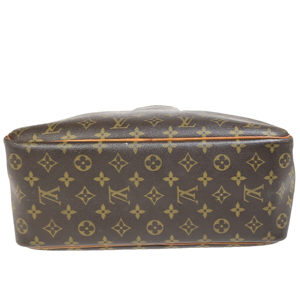 LOUIS VUITTON LV Logo Deauville Hand Bag Monogram Leather Brown M47270 32FB018