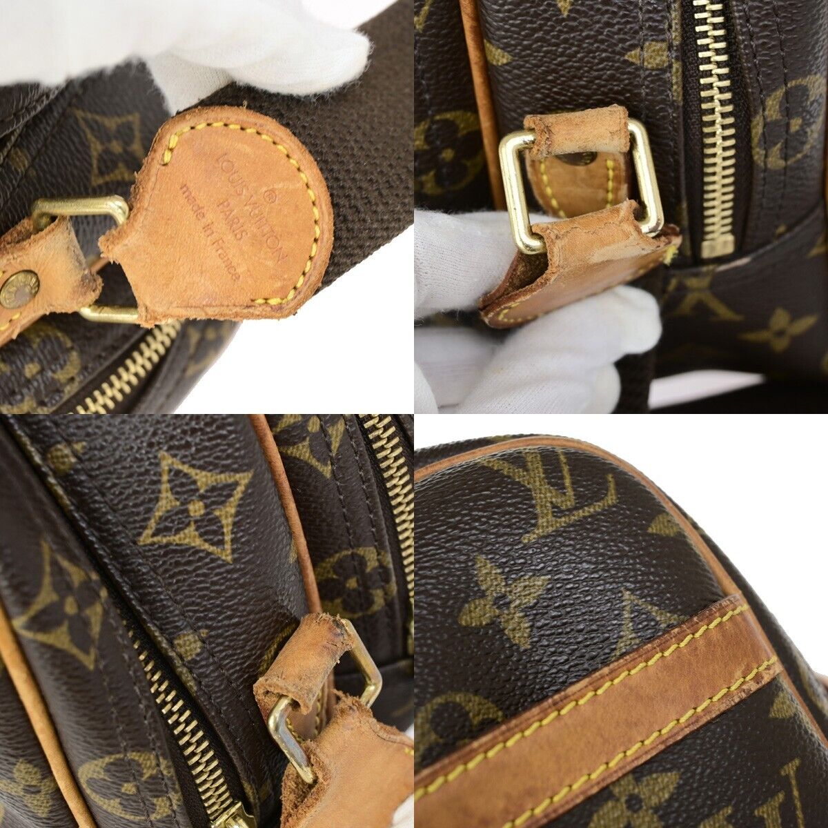 LOUIS VUITTON Reporter PM Crossbody Shoulder Bag Monogram Leather M45254 30FB169