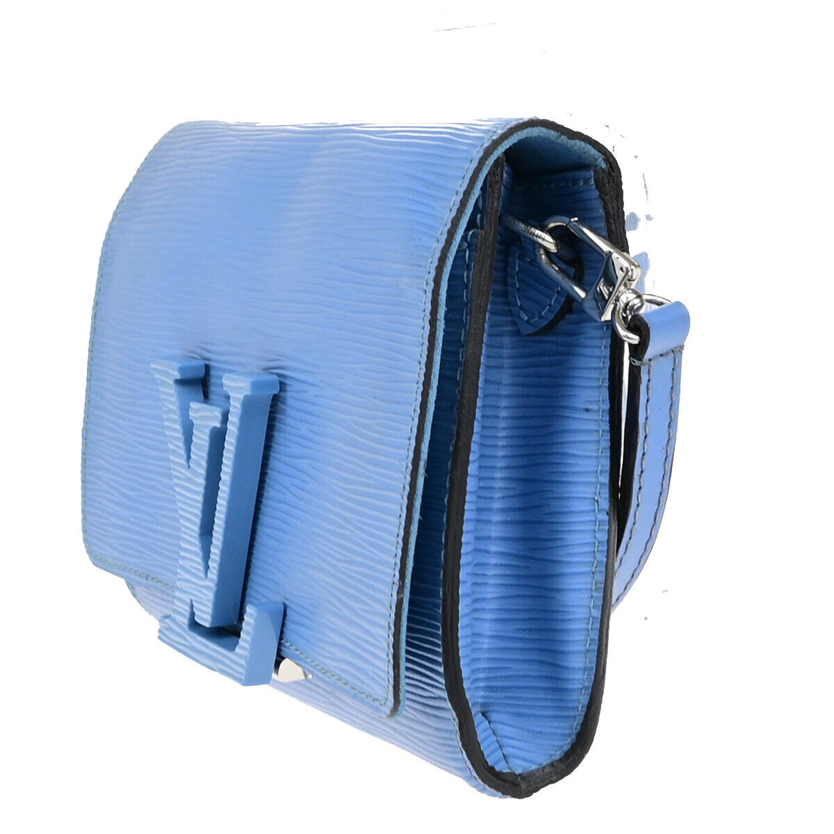 LOUIS VUITTON LV Pochette Louise PM Mini Shoulder Bag Epi Light Blue 10YF390