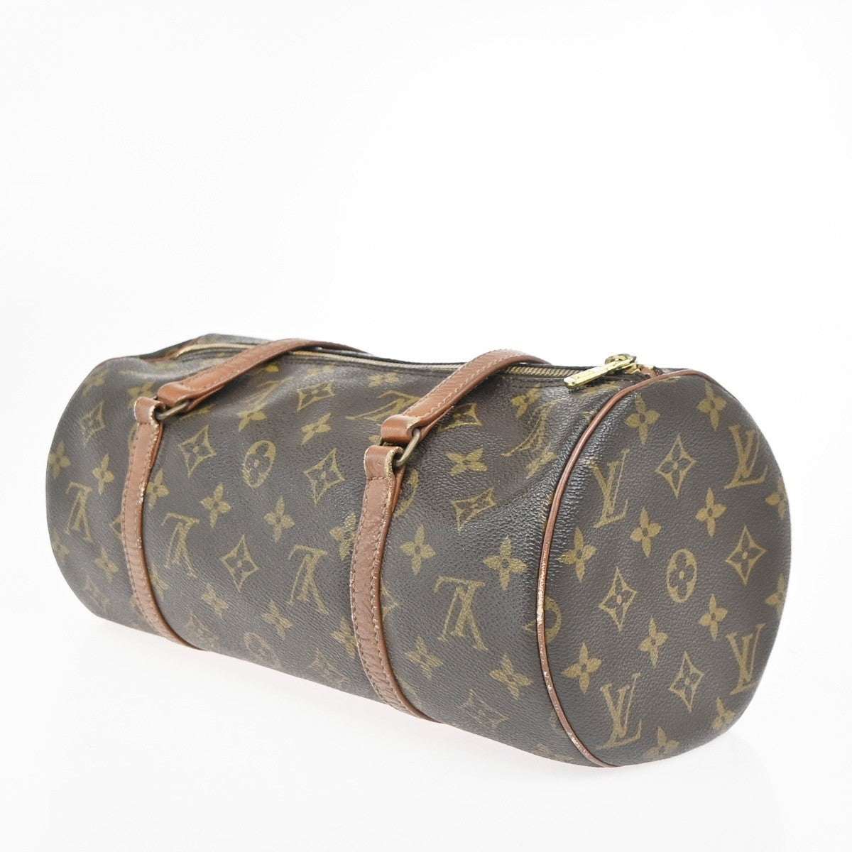 LOUIS VUITTON Logo PAPILLON 30 Hand Bag Monogram Leather Brown M51365 37ZA311
