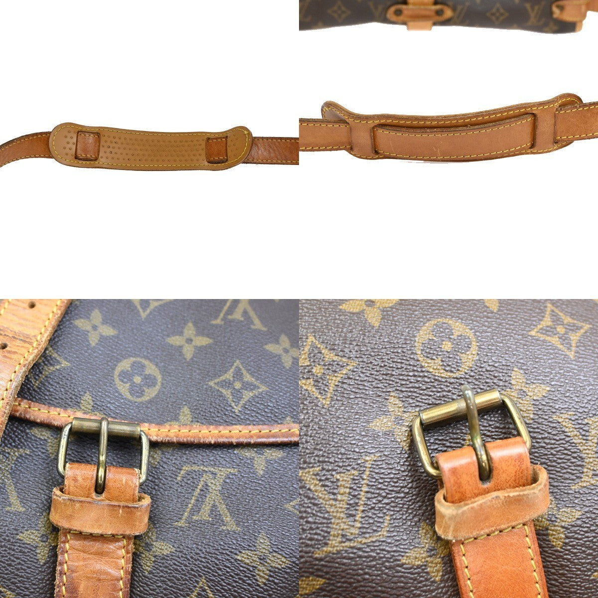 LOUIS VUITTON Saumur 35 Shoulder Bag Monogram Leather BN France M42254 87KC044