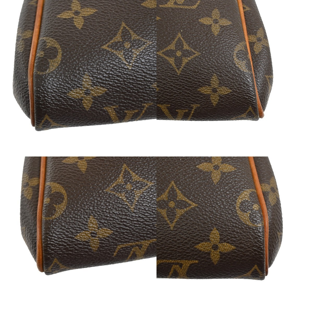 LOUIS VUITTON Eva 2Way Chain Shoulder Bag Monogram Leather Brown M95567 99EF312