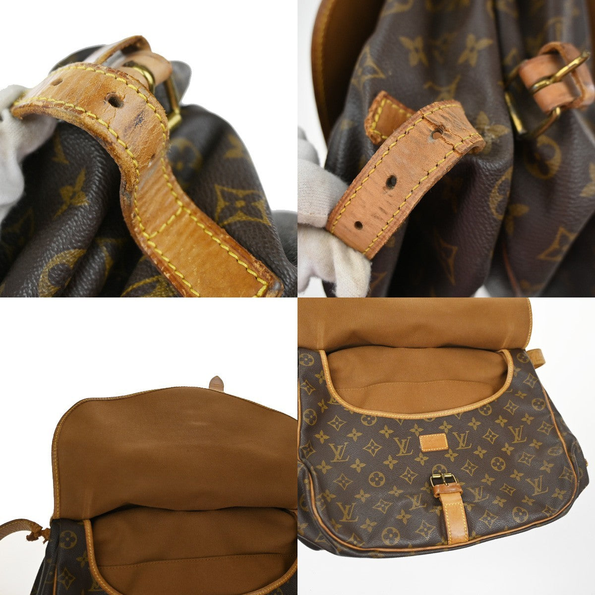 LOUIS VUITTON Saumur 35 Shoulder Bag Monogram Leather BN France M42254 67MA656